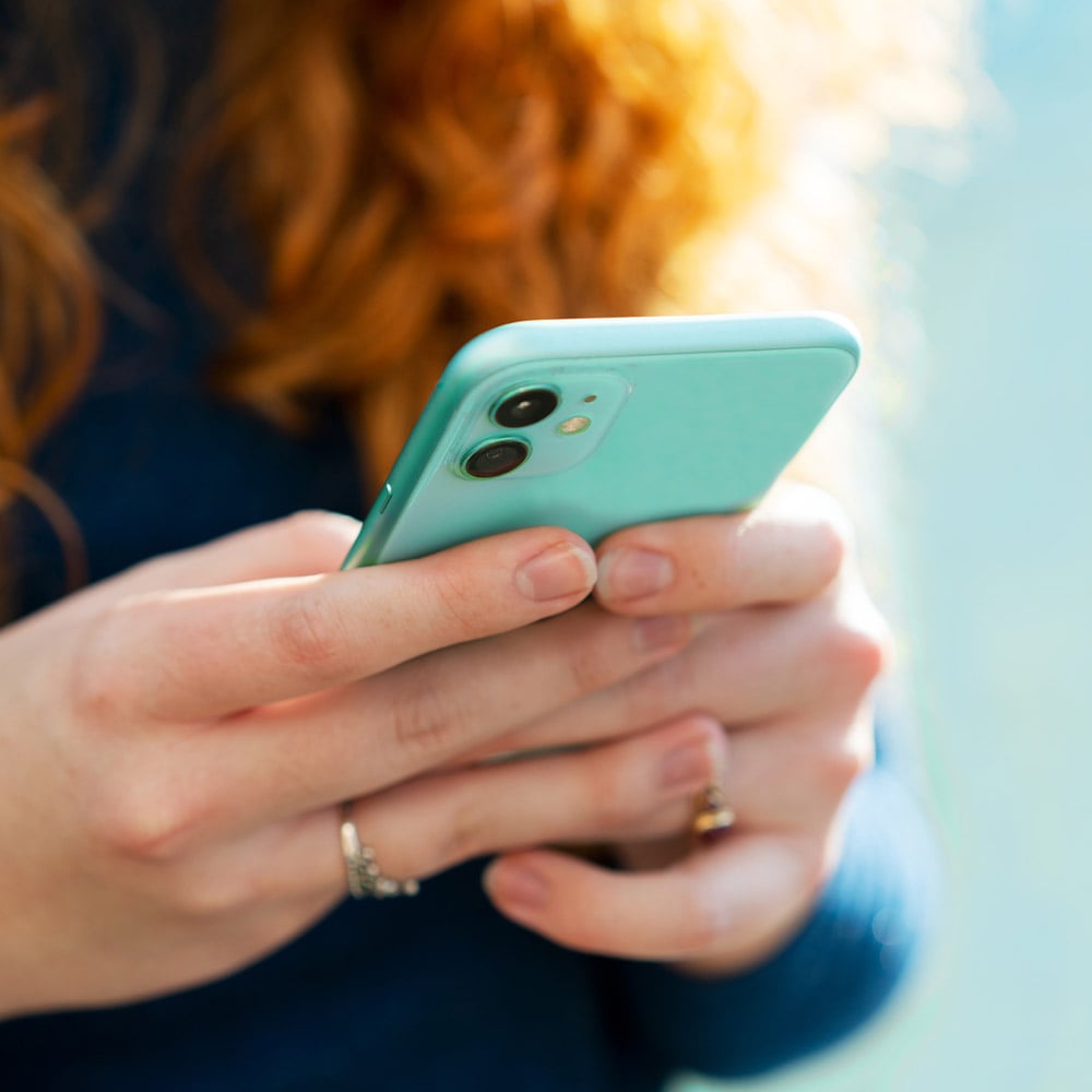 Close-up of woman using a smartphone